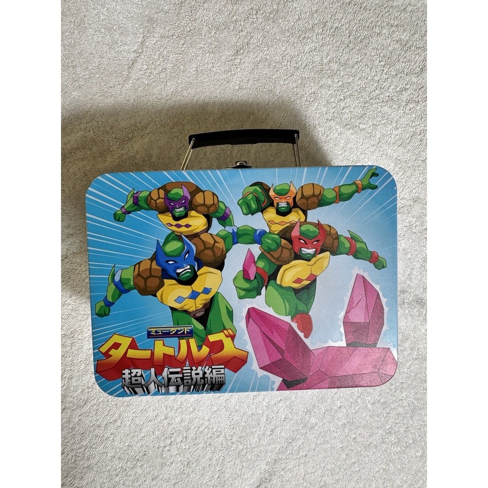 TEENAGE MUTANT NINJA TURTLES TIN METAL LUNCHBOX HEROES IN A HALF SHELL Limited E